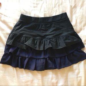 Navy blue Ruffle Skirt with safety shorts